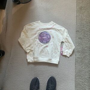 KIDS 🧒 Disney White Sweatshirt with Purple Design
